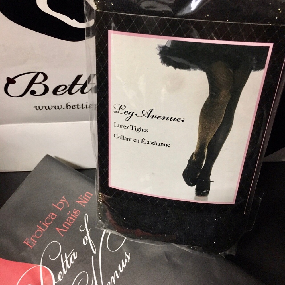 Leg Avenue Gold Lurex Tights